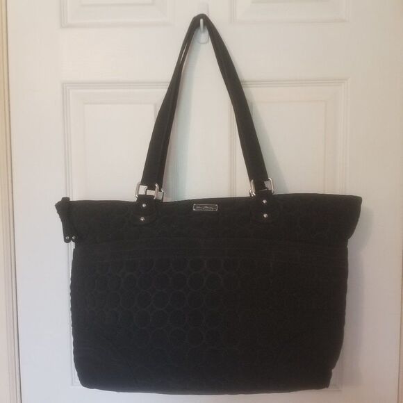 Vera Bradley Ultimate Baby Quilted Performance Twill Black Diaper Bag Change Pad - Picture 1 of 11